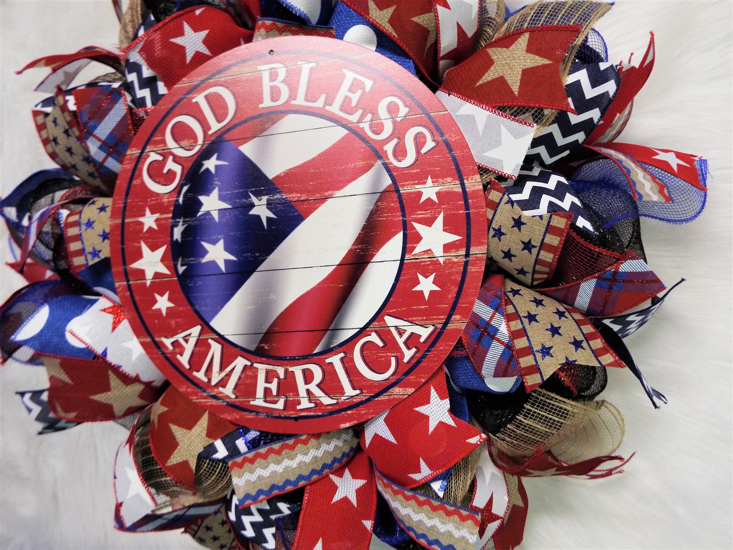 God Bless America Wreath