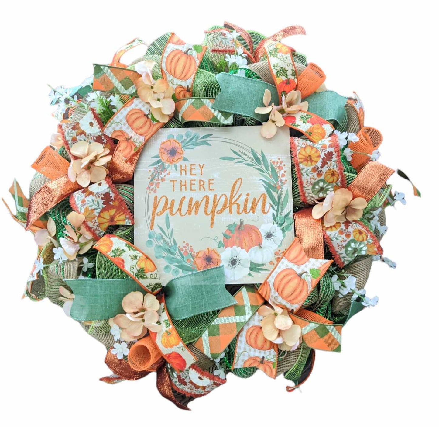 Fall wreath, Thanksgiving wreath,
pumpkin wreath, hey here pumpkin, fall decor, fall wreath for front door, front door wreath, cute fall wreaths, hey there pumpkin wreath, fall flower wreath, mesh fall wreath, ribbon wreath, fall ribbon wreath