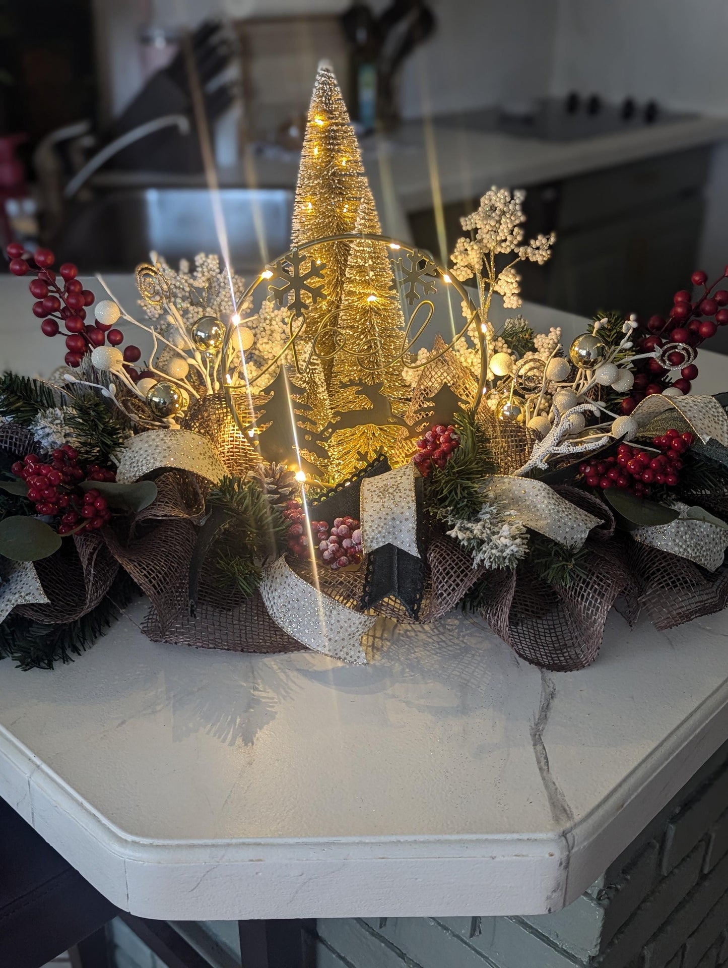 Christmas Centerpiece, Christmas center piece, elegant Christmas centerpiece, table centerpieces, long centerpiece, Christmas wreath