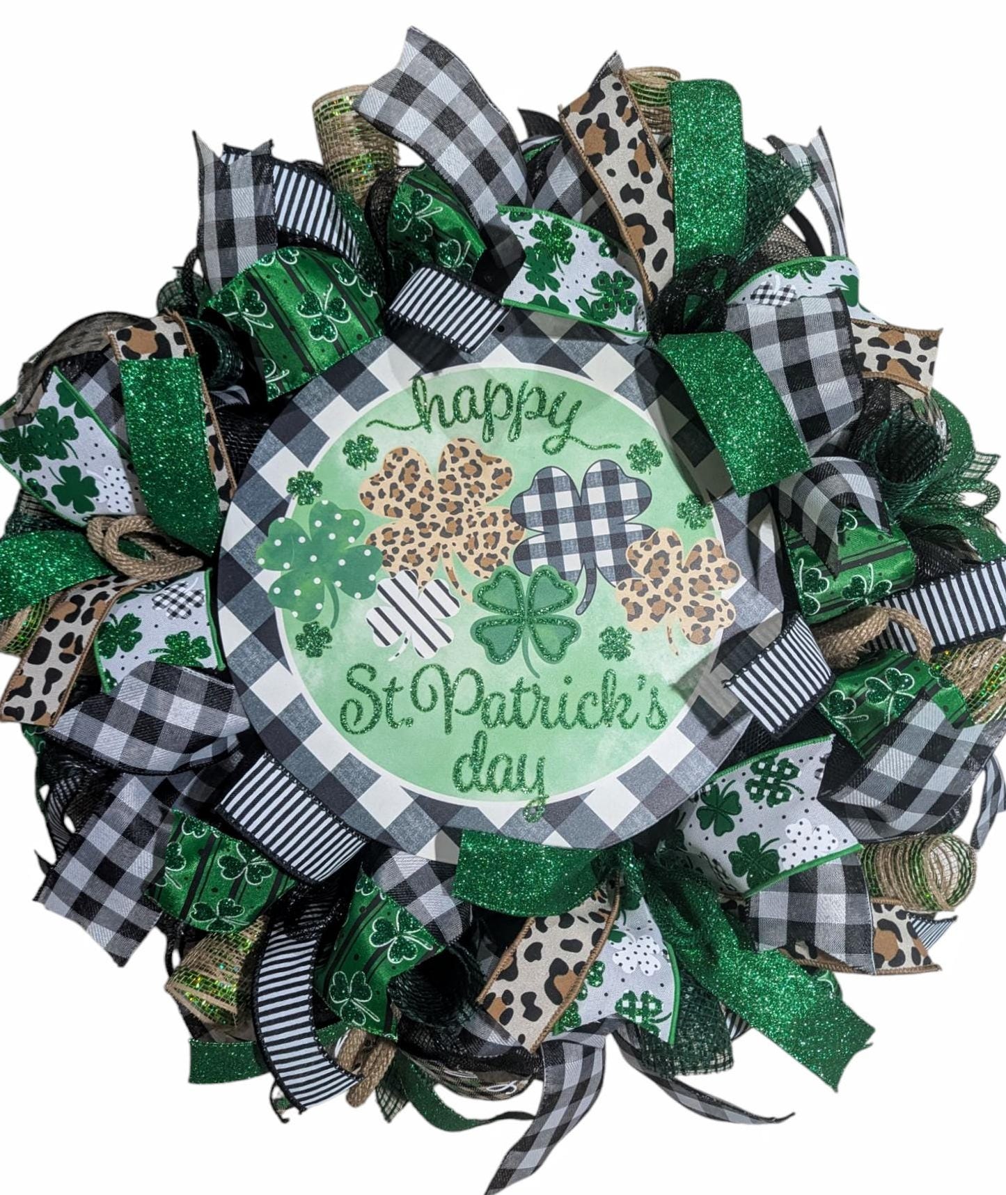 St. Patricks day Wreath, Spring Wreath, Happy St. Patricks Day wreath, St. Patricks Day Decor,St. Patties Day Wreath, door wreath, saint pat