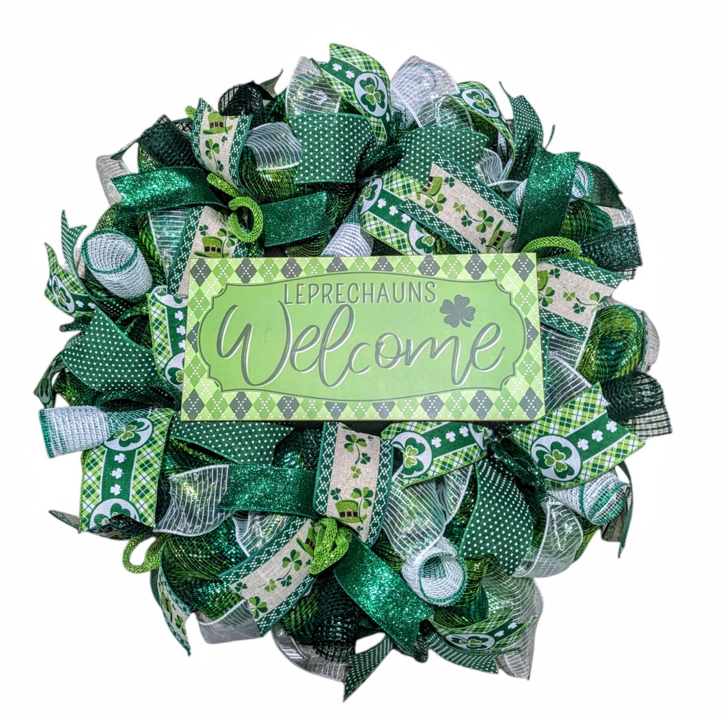 St. Patricks day Wreath, Spring Wreath, Happy St. Patricks Day wreath, St. Patricks Day Decor,St. Patties Day Wreath, door wreath, saint pat
