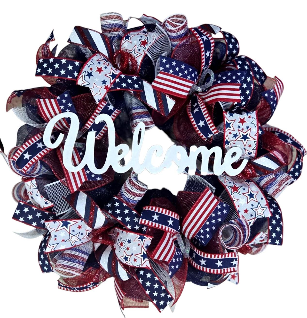 USA wreaths, patriotic wreaths, 4th of July wreath, fourth of July wreath, 4th of July wreath, mesh patriotic wreath, red white blue