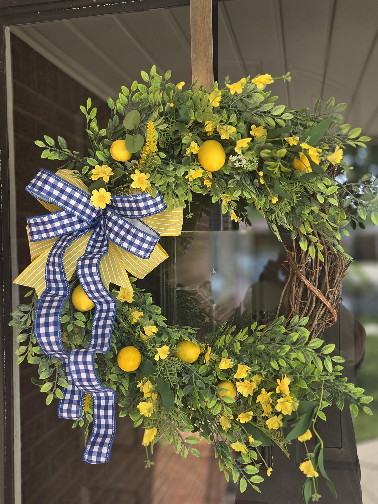 Lemon wreath, lemon wreaths, summer wreath, welcome wreath, everyday wreath, wreaths, front door wreath, lemon wreaths, grapevine summer