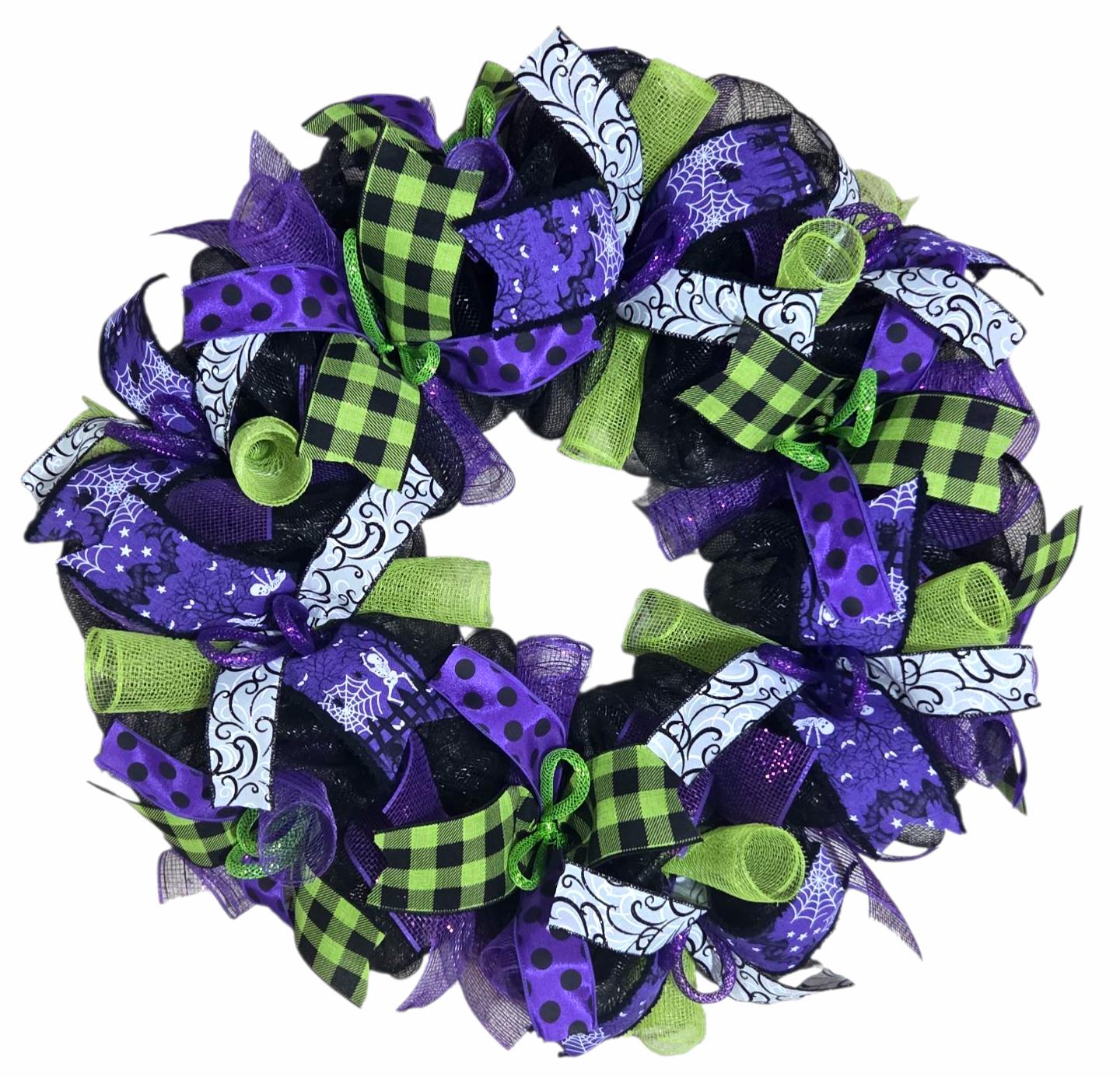 Halloween wreath, happy halloween wreath, beetlejuice wreath, halloweeen door decor, halloween door, letter wreath, welcome halloween,