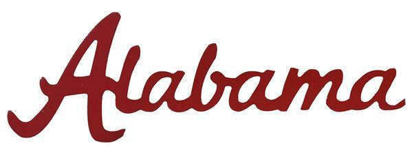 14" BURGUNDY ALABAMA SIGN