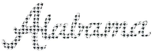 14" HOUNDS-TOOTH ALABAMA SIGN