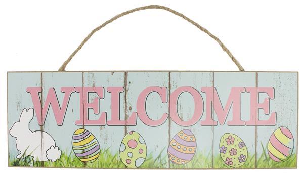 CLEARNACE! 15" x 5"- WELCOME EASTER SIGN