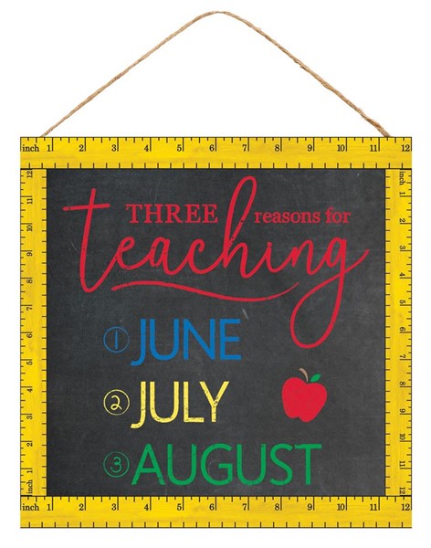 12" THREE REASONS FOR TEACHING SIGN