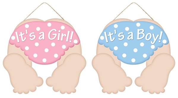 10" ITS A BOY (OR) ITS A GIRL (LIGHT) BABY BOTTOM