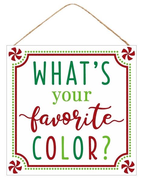 10" GLITTER WHATS YOUR FAVORITE COLOR? SIGN