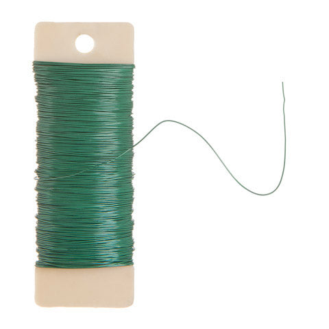 Floral Paddle Wire - 28 gauge - Green - 119 yards