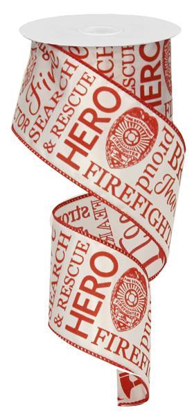 2.5" X 10YDS - FIRE FIGHTER RIBBON