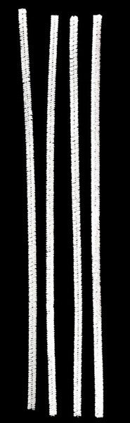 Chenille Stems - 6mm - 12in white - 100 pieces
