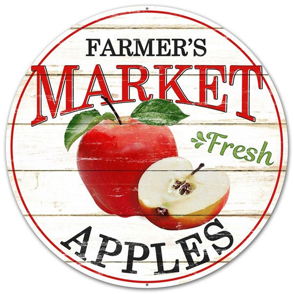 12" FARMERS MARKET FRESH APPLES SIGN