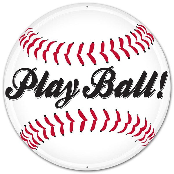 12" METAL "PLAY BALL" SIGN