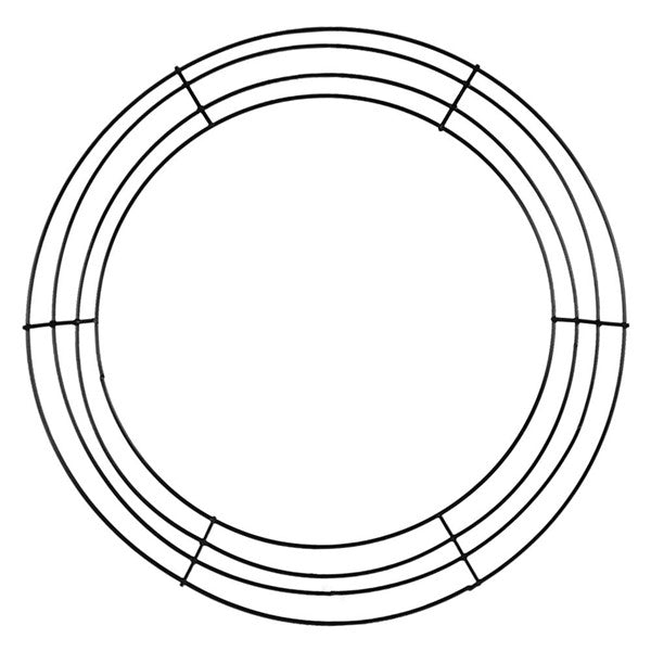 12" DIA 4 WIRE BLACK WREATH FRAME (ELEVATED TEARS)