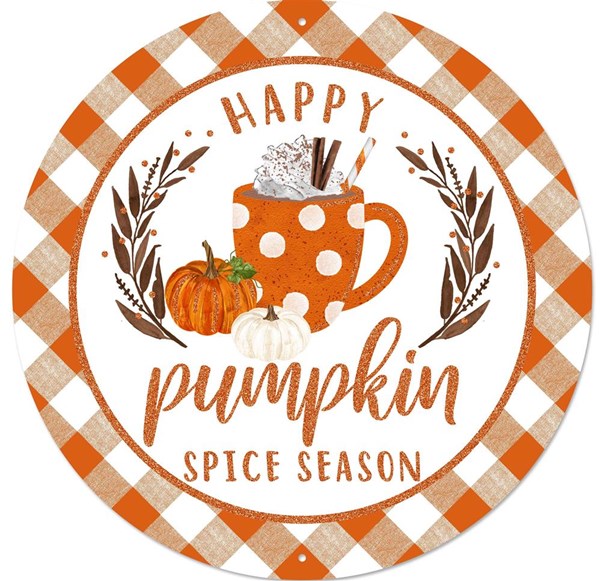 12" PUMPKIN SPICE SEASON SIGN / GLITTERED