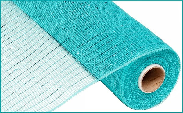 21" AQUA DARK TURQUOISE FOIL MESH - (10YDS)