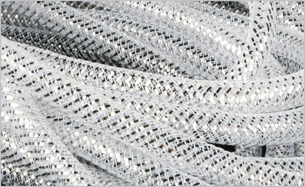8MM SILVER DECO FLEX TUBING - (10YDS)