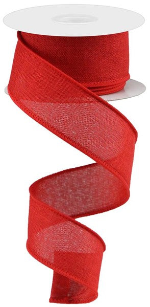 1.5" RED ROYAL BURLAP RIBBON - (10YDS)