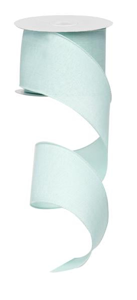 2.5" MINT BLUE/GREEN ROYAL BURLAP RIBBON (10YDS)