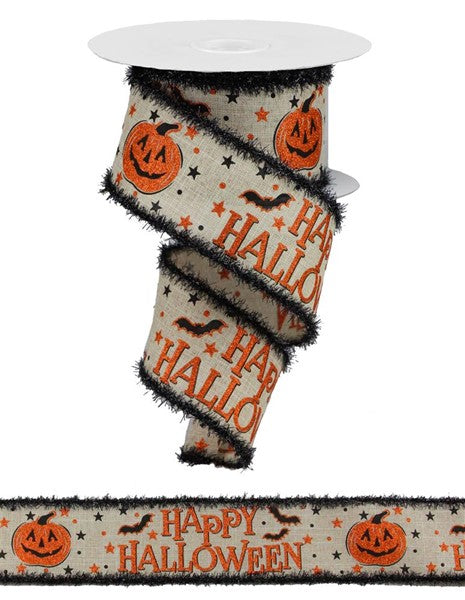 2.5" X 10YDS -HAPPY HALLOWEEN ON ROYAL