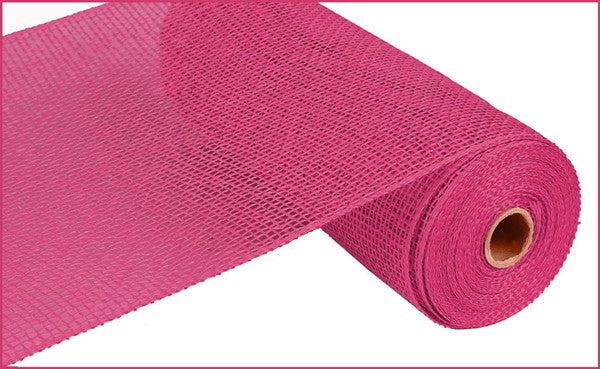 10" FUCHSIA POLY BURLAP MESH - (10YDS)