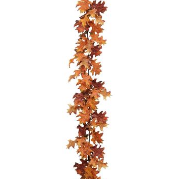 70" Oak Leaf Garland Brown Two Tone