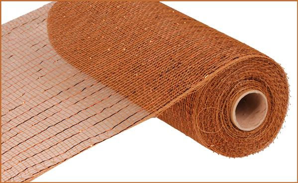 10" LIGHT BROWN MESH WITH COPPER FOIL -10YDS