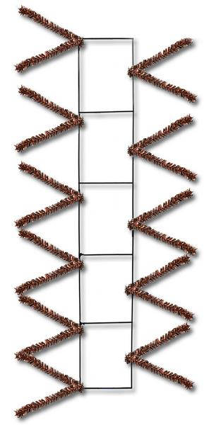 22'' METALLIC CHOCOLATE RAIL FORM