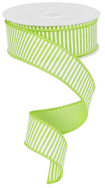 1.5" LIME HORIZONTAL STRIPE ON ROYAL (10YDS)