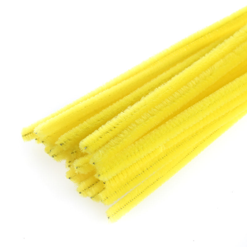 Chenille Stems - 6mm - Yellow - 100 pieces