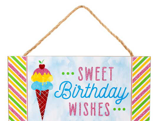12" X 6" HAPPY BIRTHDAY SIGN
