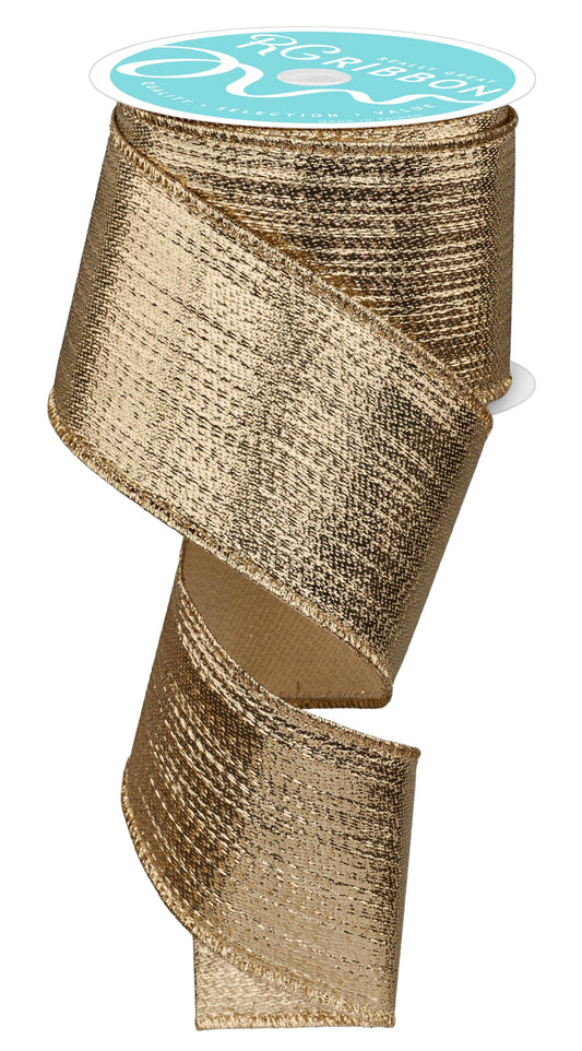 2.5" METALLIC GOLD RIBBON (10YDS)