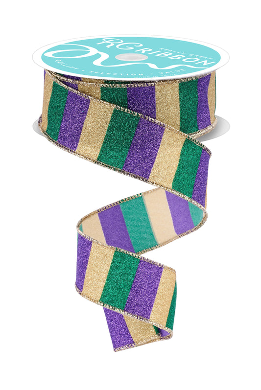 1.5" x 10yd Horizontal Glitter Stripes