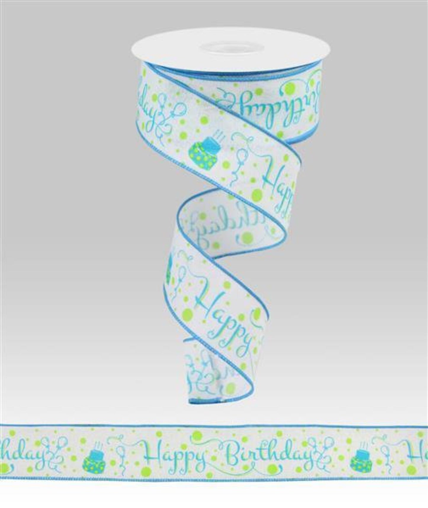 1.5" X 10YDS - Happy Birthday Ribbon