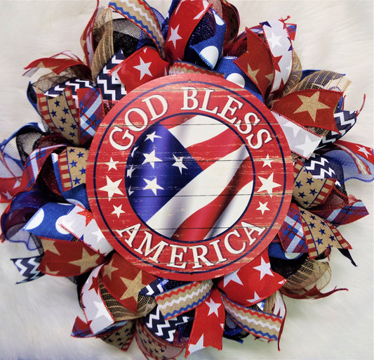 God Bless America Wreath