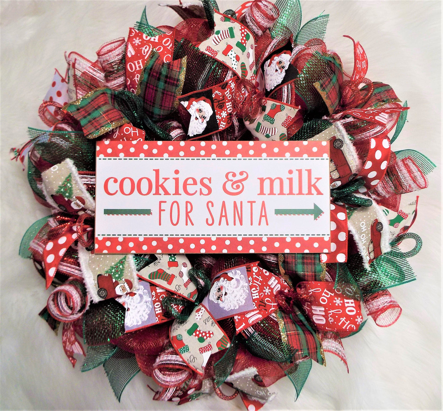 Christmas Wreath, Winter Wreath, Holiday Wreath, Santa Wreath, Christmas Wreath, Cookies for Santa Wreath, Front door Christmas Wreath,  Classic Christmas Wreath, Holiday Wreath, Christmas Decor, Christmas Decorations