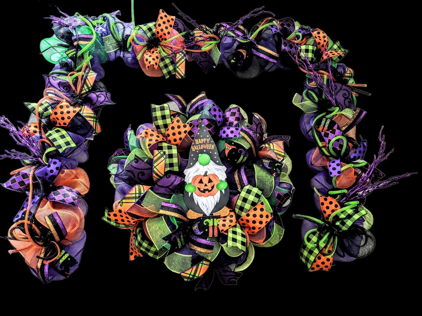 Halloween Wreath and Garland Set