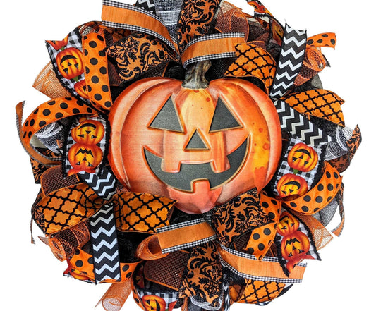 Jack O Lantern wreath