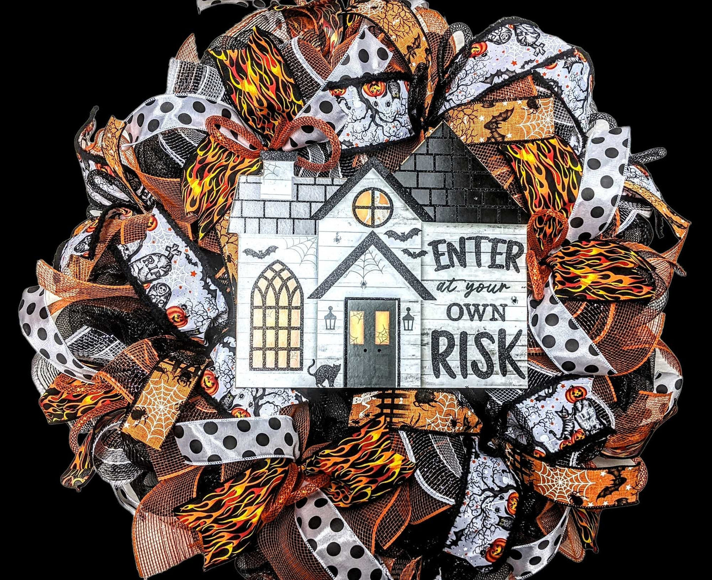 Enter At Your Own Risk Wreath