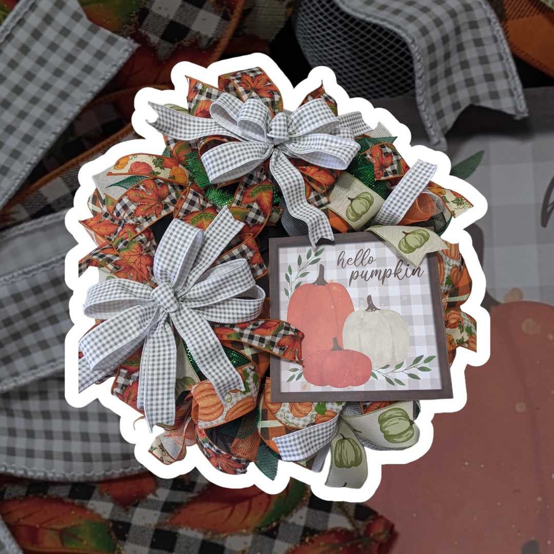 Hello Pumpkin Wreath