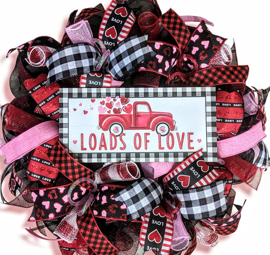 Loads of Love Truck Valentine Wreath