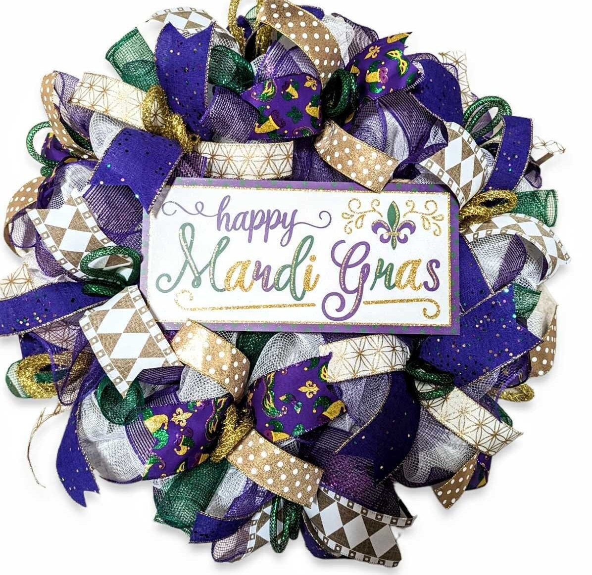 Mardi gras Wreath