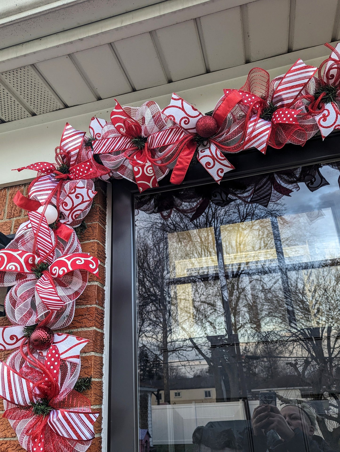 Candy Cane GARLAND, CHRISTMAS GARLAND, Door garland, mantle, Mesh Christmas Garland, Christmas decorations, garlands, Christmas garlands