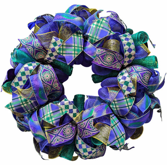 Mardi gras Wreath