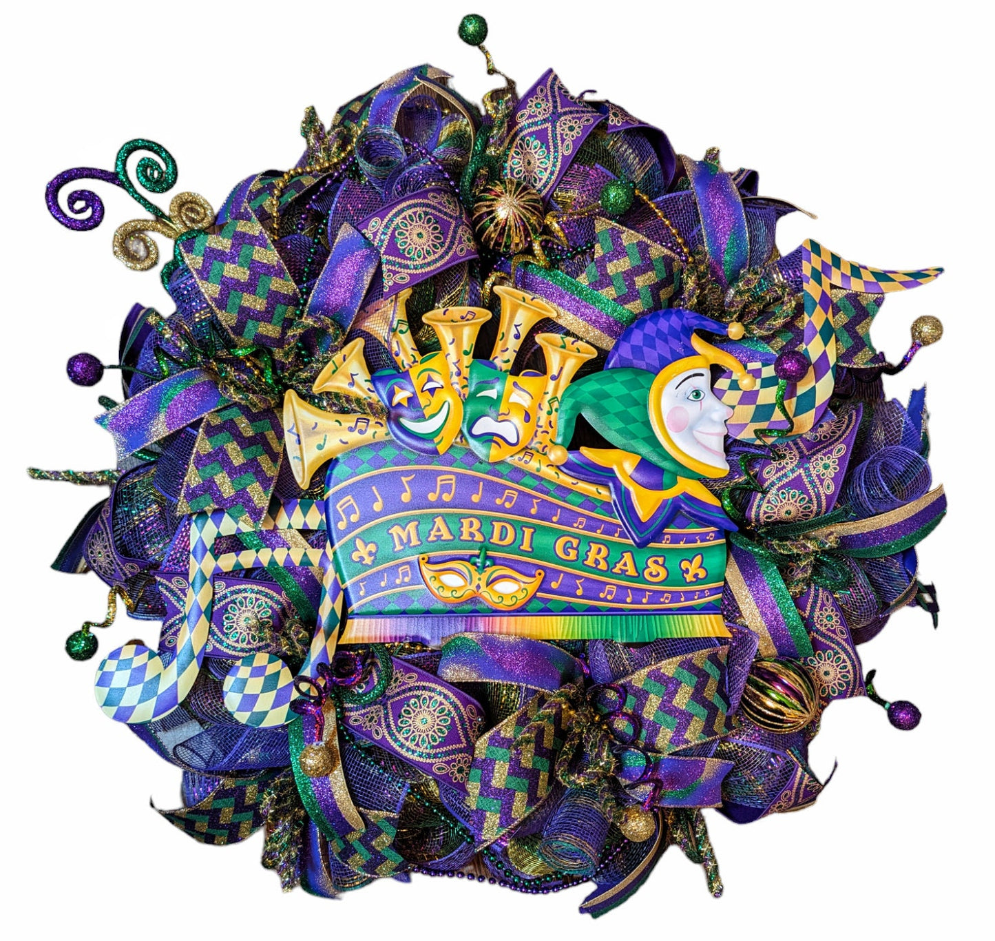 XL Mardi Gras Wreath