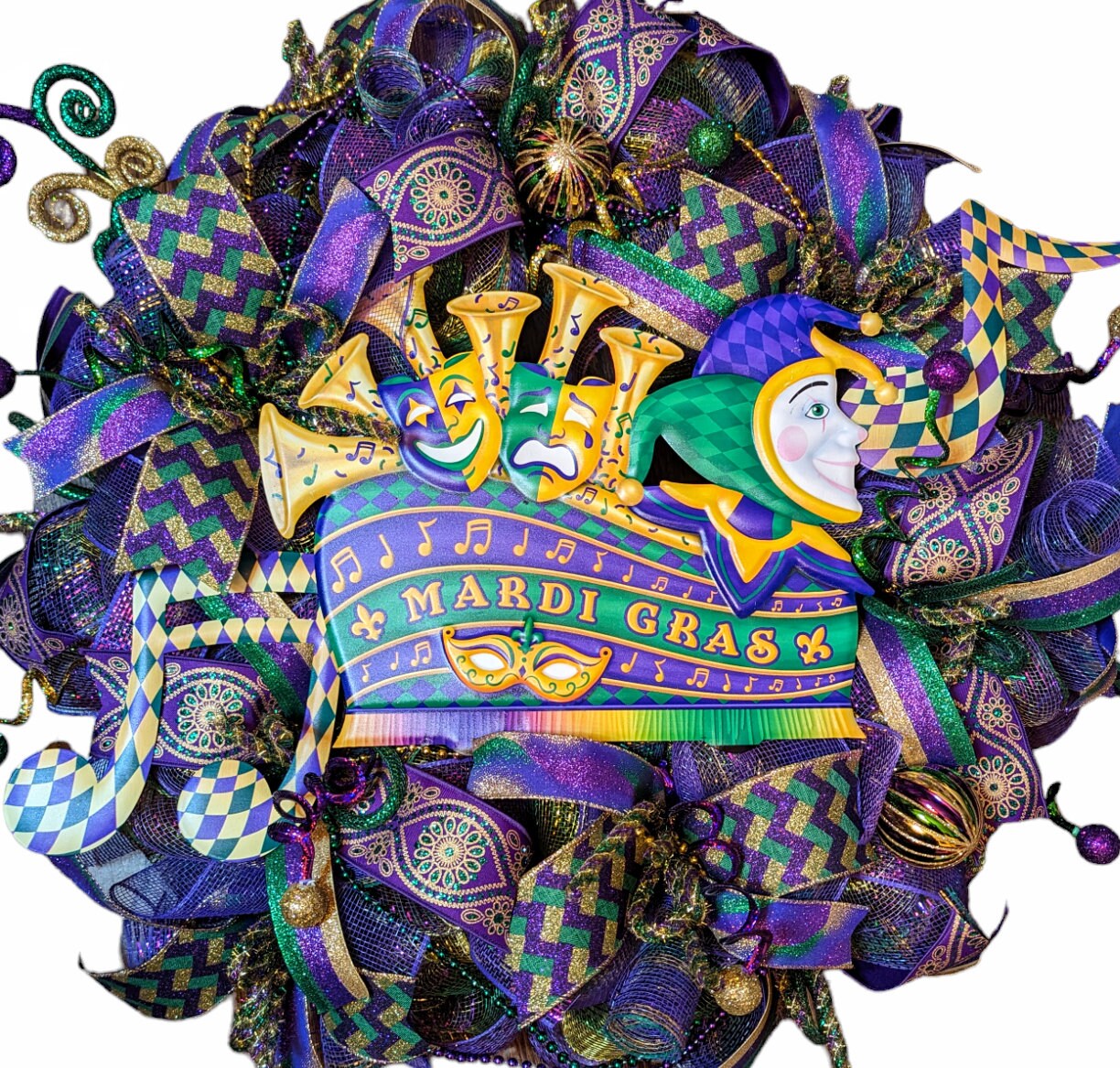 XL Mardi Gras Wreath