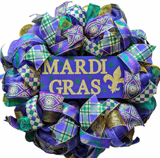 Mardi gras Wreath