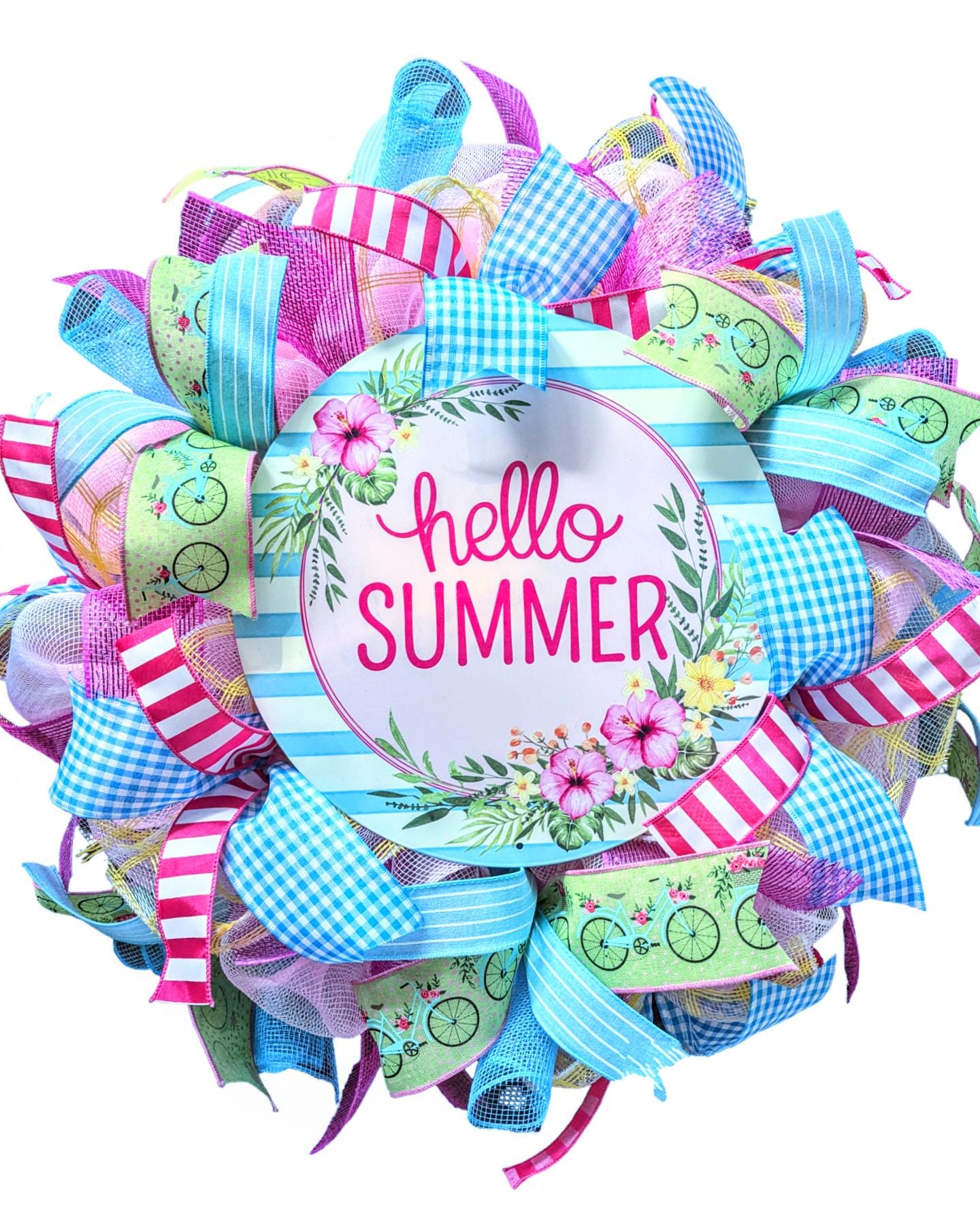 Summer wreath, hello summer wreath, hello wreath, welcome summer wreath, popsicle wreath, summer wreaths, summer decor, door wreath summer